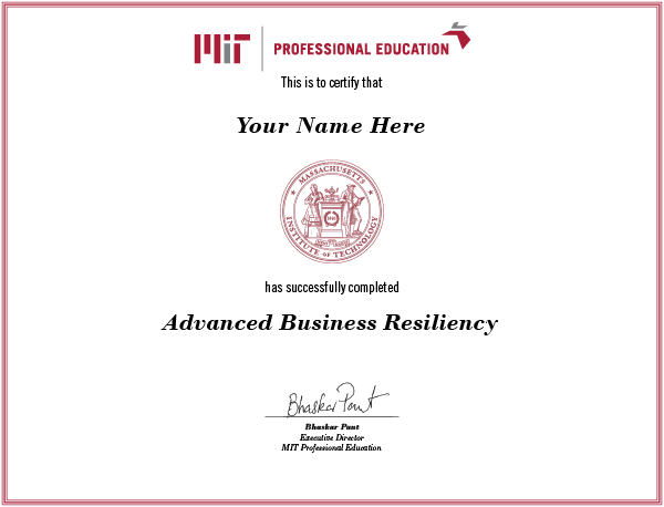 Advanced Business cert image