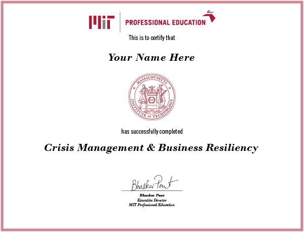 Crisis Management cert image