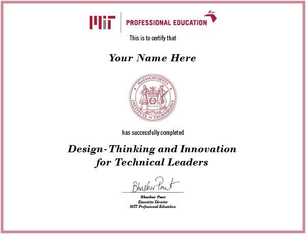 Design Thinking cert image